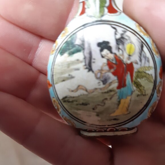 Antique Chinese Porcelain Snuff Bottle - Story Art - Picture 3 of 11